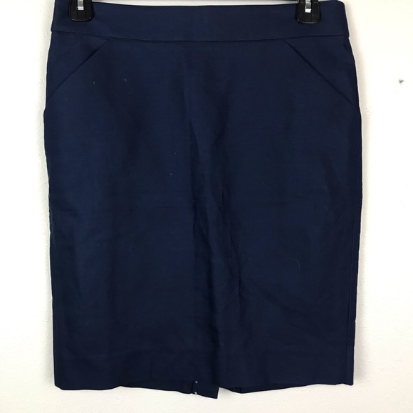 J Crew The Pencil Skirt Navy 10 - Picture 3 of 8